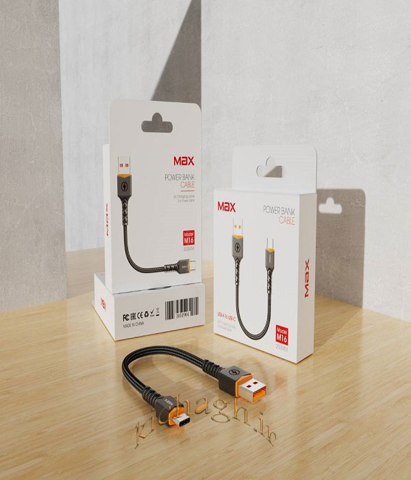 کابل MAX M16 TYP C کابل پاوربانک تایپ سی